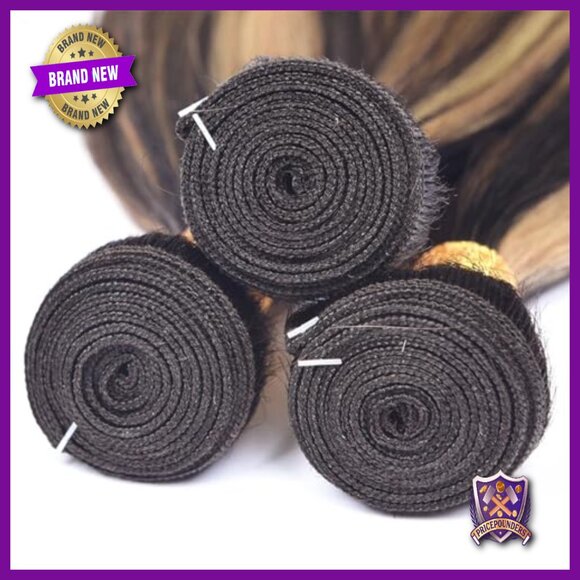 Brazilian Human Hair Extensions Straight Bundles 16-20 Inch Double Weft main image 7